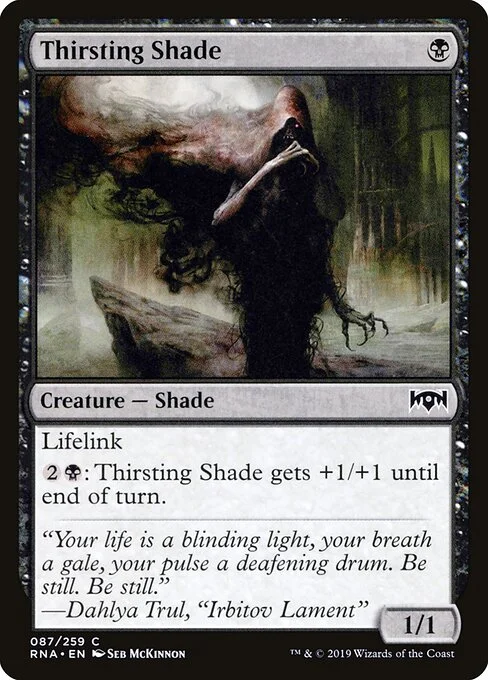 Thirsting Shade, carta Magic di tipo Creature — Shade illustrata da Seb McKinnon