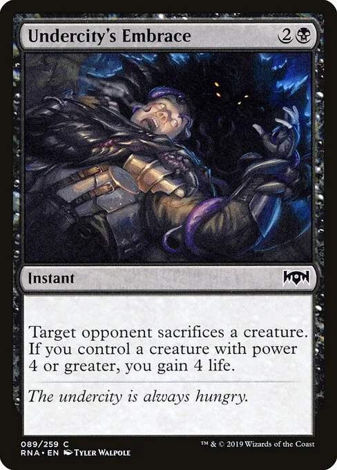 Undercity's Embrace, carta Magic di tipo Instant illustrata da Tyler Walpole