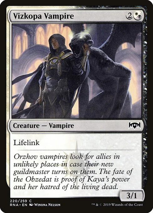 Vizkopa Vampire, carta Magic di tipo Creature — Vampire illustrata da Winona Nelson