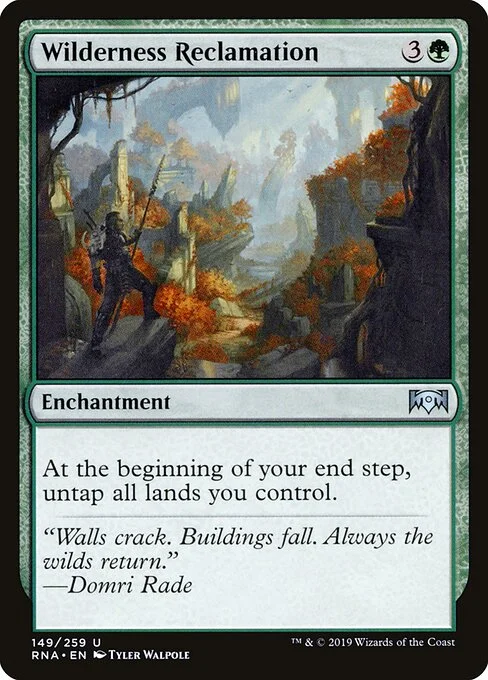 Wilderness Reclamation, carta Magic di tipo Enchantment illustrata da Tyler Walpole