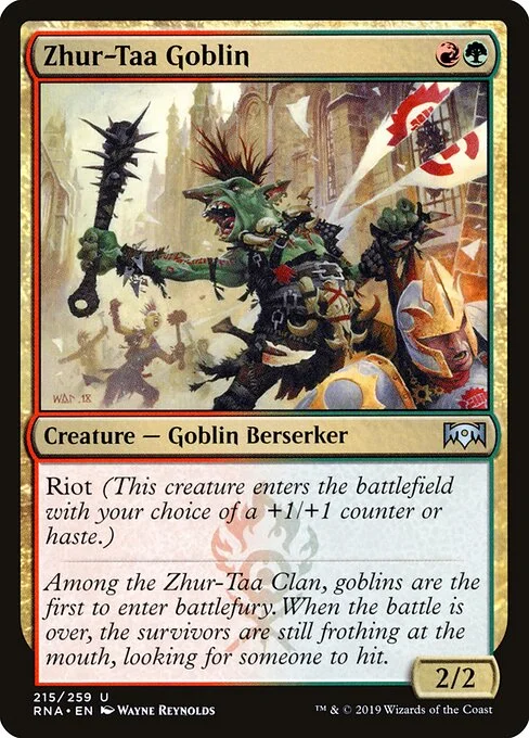 Zhur-Taa Goblin, carta Magic di tipo Creature — Goblin Berserker illustrata da Wayne Reynolds