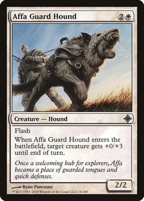 Affa Guard Hound, carta Magic di tipo Creature — Dog illustrata da Ryan Pancoast