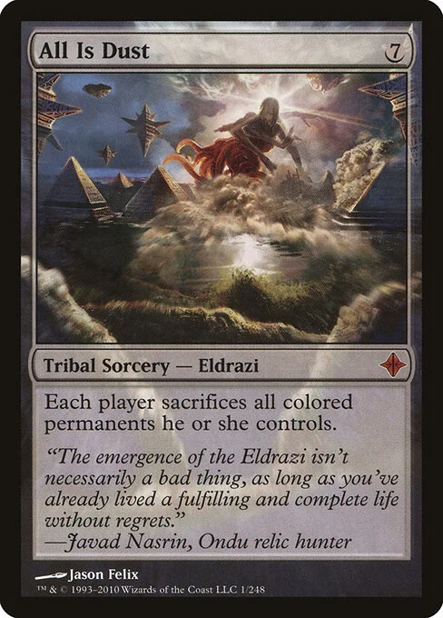 All Is Dust, carta Magic di tipo Kindred Sorcery — Eldrazi illustrata da Jason Felix