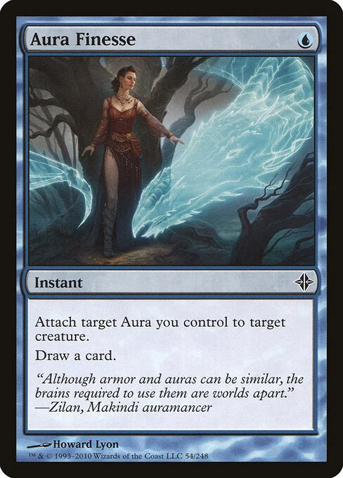 Aura Finesse, carta Magic di tipo Instant illustrata da Howard Lyon