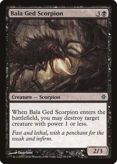Bala Ged Scorpion, carta Magic di tipo Creature — Scorpion illustrata da Daarken