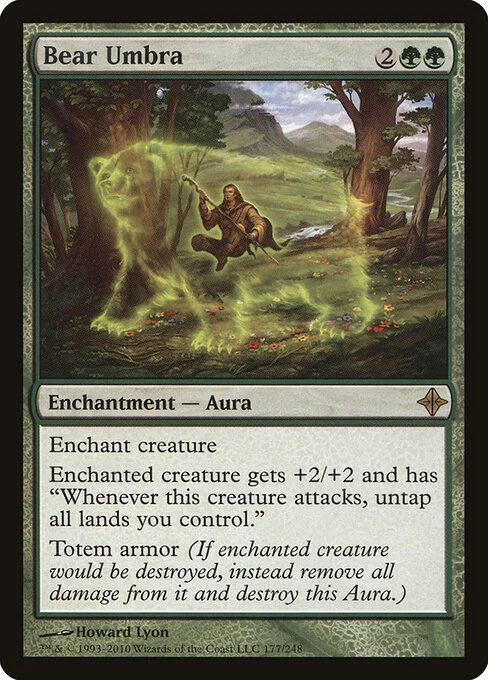 Bear Umbra, carta Magic di tipo Enchantment — Aura illustrata da Howard Lyon