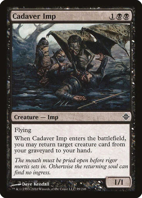 Cadaver Imp, carta Magic di tipo Creature — Imp illustrata da Dave Kendall