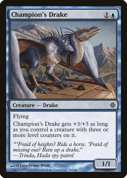 Champion's Drake, carta Magic di tipo Creature — Drake illustrata da Lars Grant-West