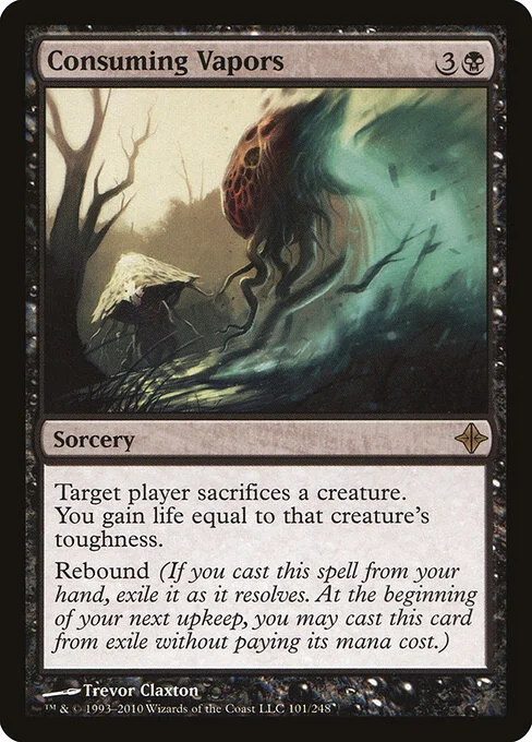 Consuming Vapors, carta Magic di tipo Sorcery illustrata da Trevor Claxton
