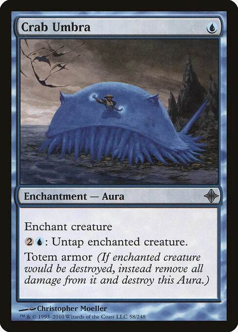 Crab Umbra, carta Magic di tipo Enchantment — Aura illustrata da Christopher Moeller