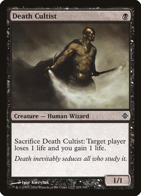 Death Cultist, carta Magic di tipo Creature — Human Wizard illustrata da Igor Kieryluk