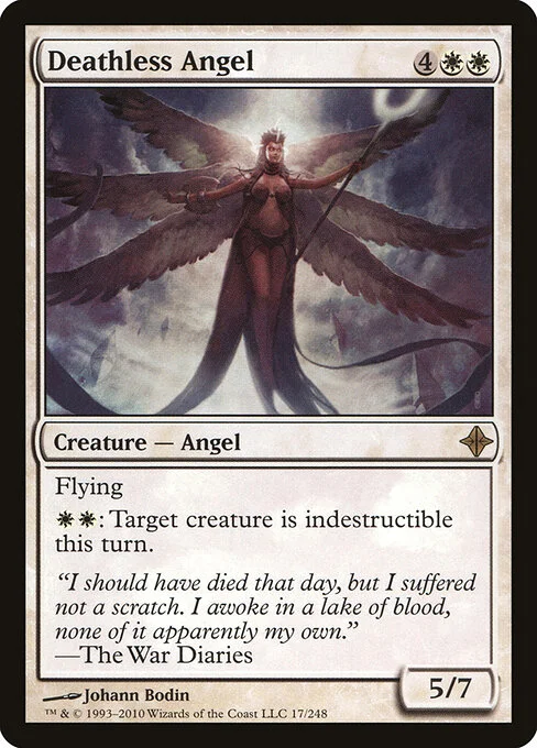 Deathless Angel, carta Magic di tipo Creature — Angel illustrata da Johann Bodin