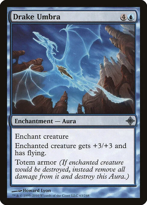 Drake Umbra, carta Magic di tipo Enchantment — Aura illustrata da Howard Lyon