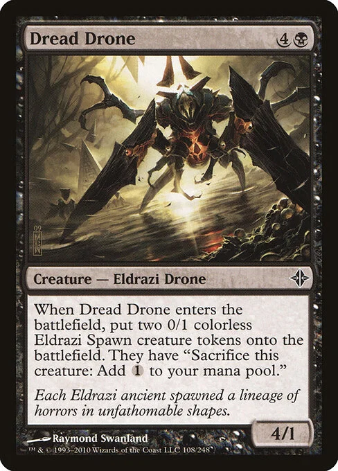 Dread Drone, carta Magic di tipo Creature — Eldrazi Drone illustrata da Raymond Swanland