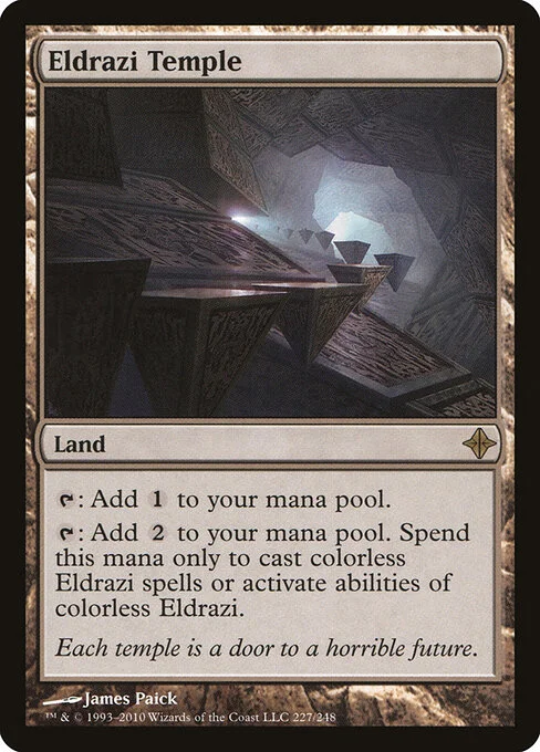 Eldrazi Temple, carta Magic di tipo Land illustrata da James Paick