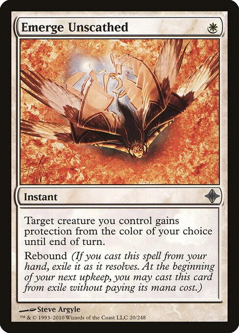 Emerge Unscathed, carta Magic di tipo Instant illustrata da Steve Argyle