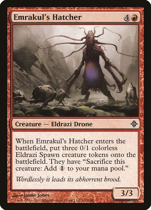 Emrakul's Hatcher, carta Magic di tipo Creature — Eldrazi Drone illustrata da Jaime Jones