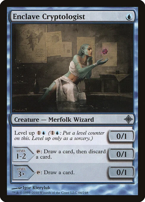 Enclave Cryptologist, carta Magic di tipo Creature — Merfolk Wizard illustrata da Igor Kieryluk