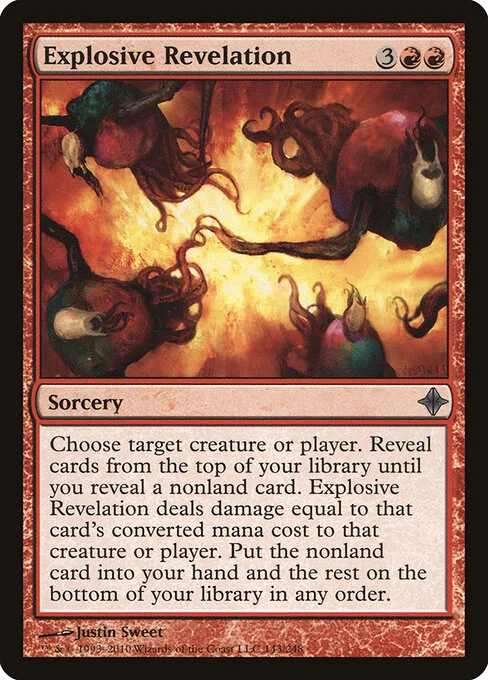 Explosive Revelation, carta Magic di tipo Sorcery illustrata da Justin Sweet