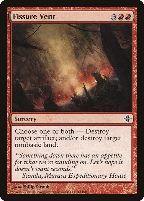 Fissure Vent, carta Magic di tipo Sorcery illustrata da Philip Straub
