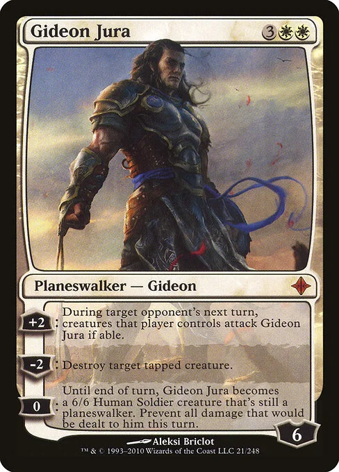 Gideon Jura, carta Magic di tipo Legendary Planeswalker — Gideon illustrata da Aleksi Briclot