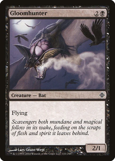 Gloomhunter, carta Magic di tipo Creature — Bat illustrata da Lars Grant-West