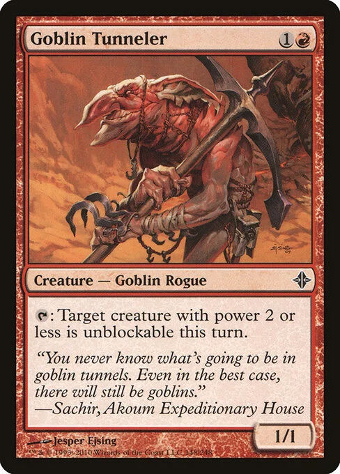 Goblin Tunneler, carta Magic di tipo Creature — Goblin Rogue illustrata da Jesper Ejsing