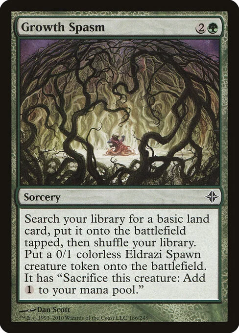 Growth Spasm, carta Magic di tipo Sorcery illustrata da Dan Murayama Scott