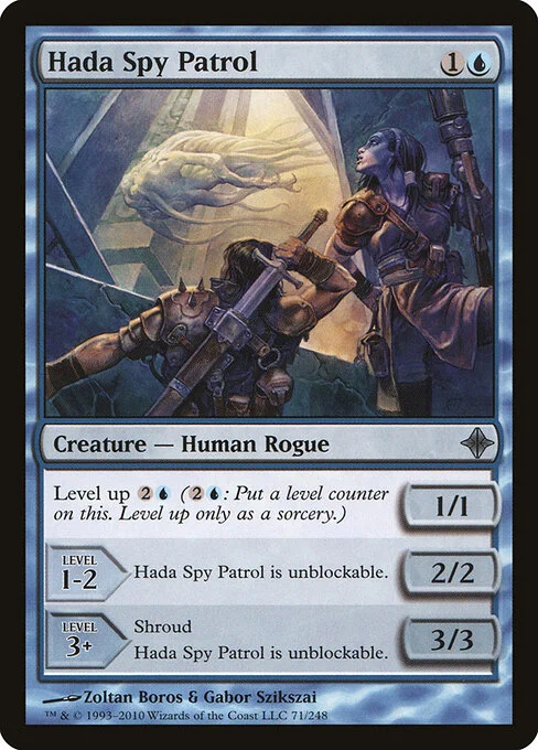 Hada Spy Patrol, carta Magic di tipo Creature — Human Rogue illustrata da Zoltan Boros & Gabor Szikszai