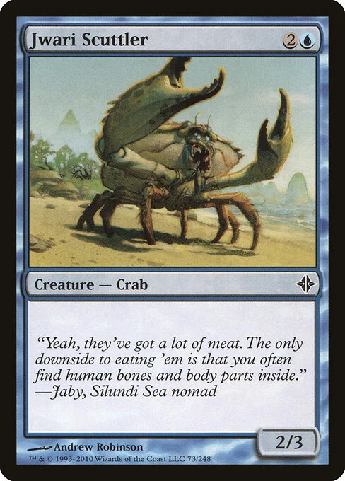 Jwari Scuttler, carta Magic di tipo Creature — Crab illustrata da Andrew Robinson