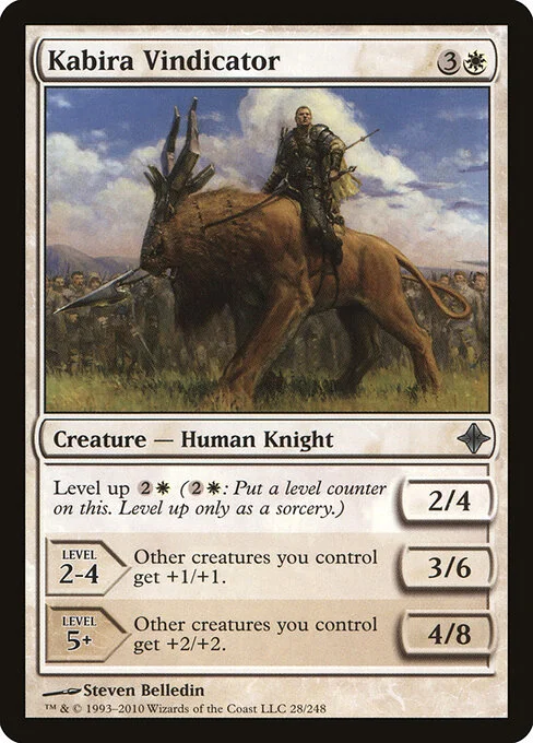 Kabira Vindicator, carta Magic di tipo Creature — Human Knight illustrata da Steven Belledin