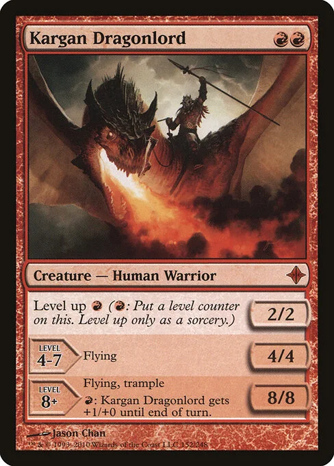 Kargan Dragonlord, carta Magic di tipo Creature — Human Warrior illustrata da Jason Chan