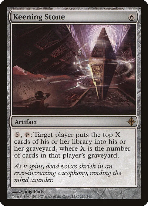 Keening Stone, carta Magic di tipo Artifact illustrata da Jung Park