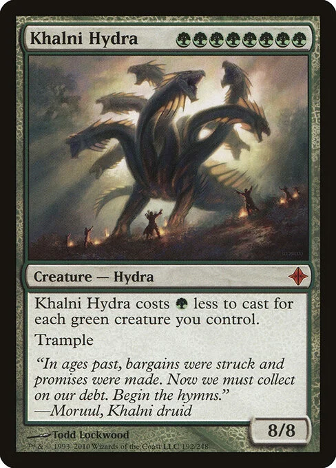 Khalni Hydra, carta Magic di tipo Creature — Hydra illustrata da Todd Lockwood