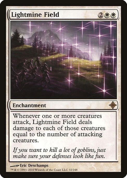 Lightmine Field, carta Magic di tipo Enchantment illustrata da Eric Deschamps