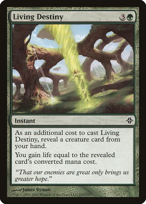 Living Destiny, carta Magic di tipo Instant illustrata da James Ryman
