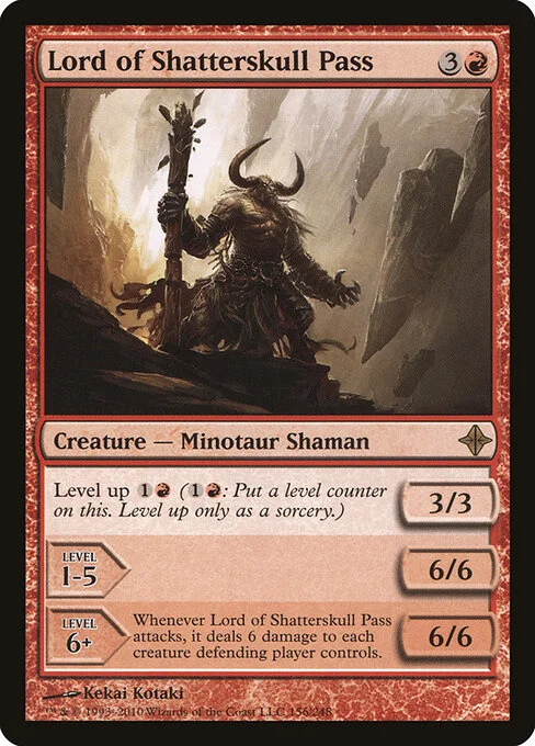 Lord of Shatterskull Pass, carta Magic di tipo Creature — Minotaur Shaman illustrata da Kekai Kotaki