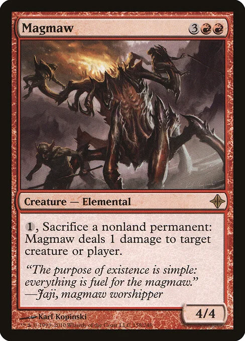 Magmaw, carta Magic di tipo Creature — Elemental illustrata da Karl Kopinski