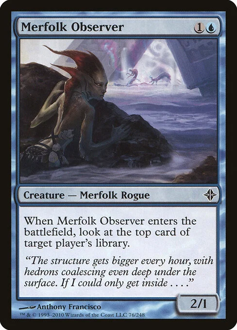 Merfolk Observer, carta Magic di tipo Creature — Merfolk Rogue illustrata da Anthony Francisco
