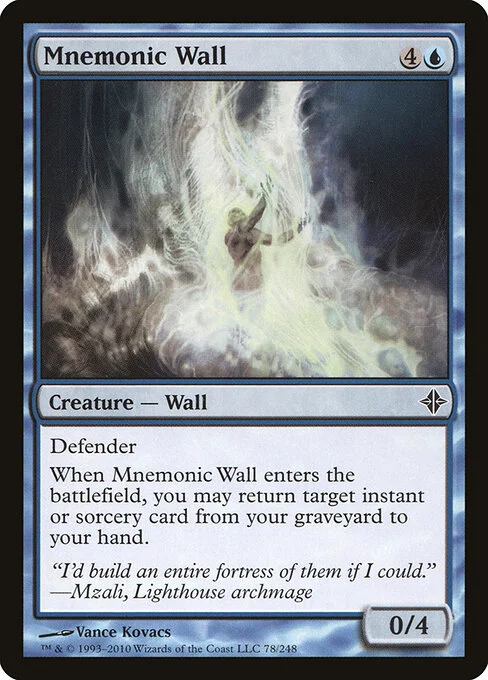 Mnemonic Wall, carta Magic di tipo Creature — Wall illustrata da Vance Kovacs
