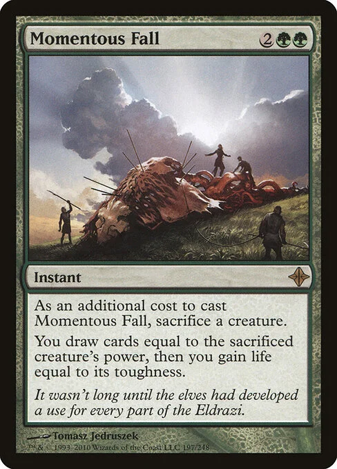 Momentous Fall, carta Magic di tipo Instant illustrata da Tomasz Jedruszek