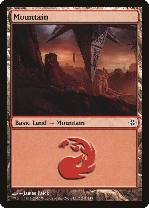 Mountain, carta Magic di tipo Basic Land — Mountain illustrata da James Paick