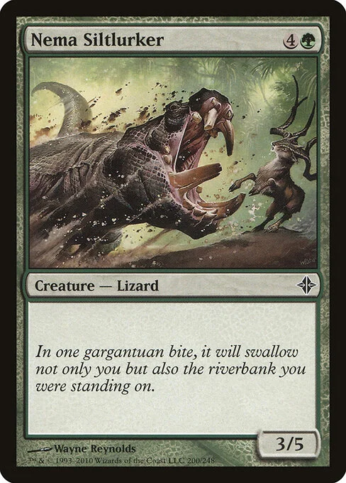 Nema Siltlurker, carta Magic di tipo Creature — Lizard illustrata da Wayne Reynolds