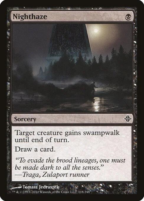 Nighthaze, carta Magic di tipo Sorcery illustrata da Tomasz Jedruszek