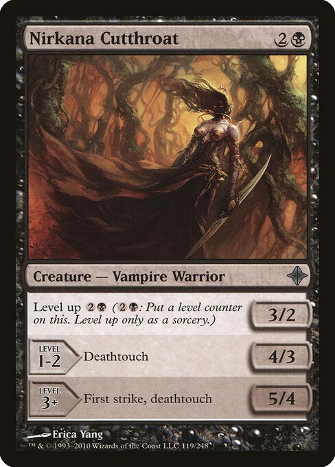Nirkana Cutthroat, carta Magic di tipo Creature — Vampire Warrior illustrata da Erica Yang