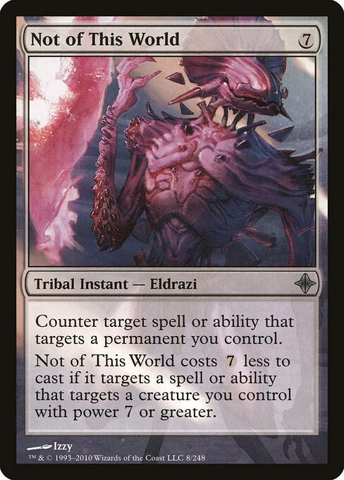 Not of This World, carta Magic di tipo Kindred Instant — Eldrazi illustrata da Izzy