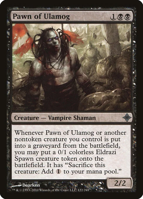 Pawn of Ulamog, carta Magic di tipo Creature — Vampire Shaman illustrata da Daarken