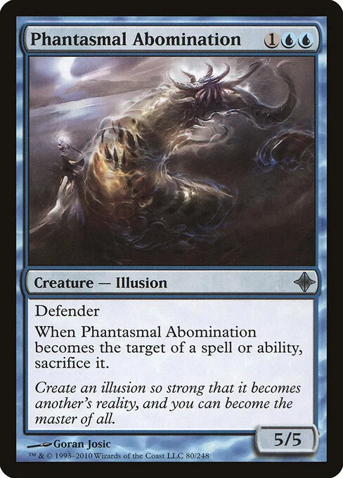 Phantasmal Abomination, carta Magic di tipo Creature — Illusion illustrata da Goran Josic
