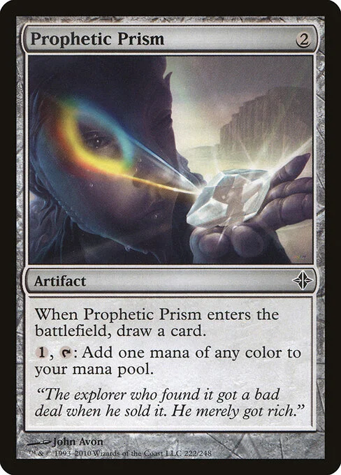 Prophetic Prism, carta Magic di tipo Artifact illustrata da John Avon