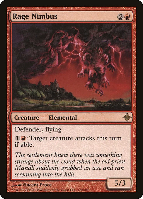 Rage Nimbus, carta Magic di tipo Creature — Elemental illustrata da Vincent Proce